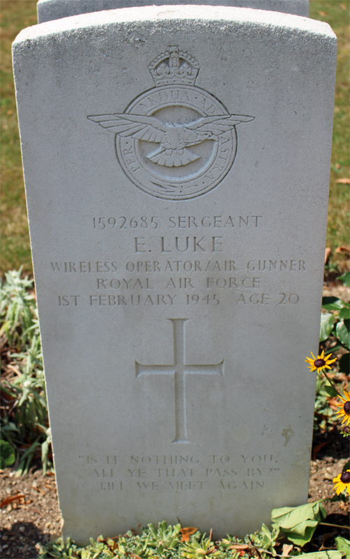 Sgt Ernest Luke<br/><br /><br />died February 1st, 1945